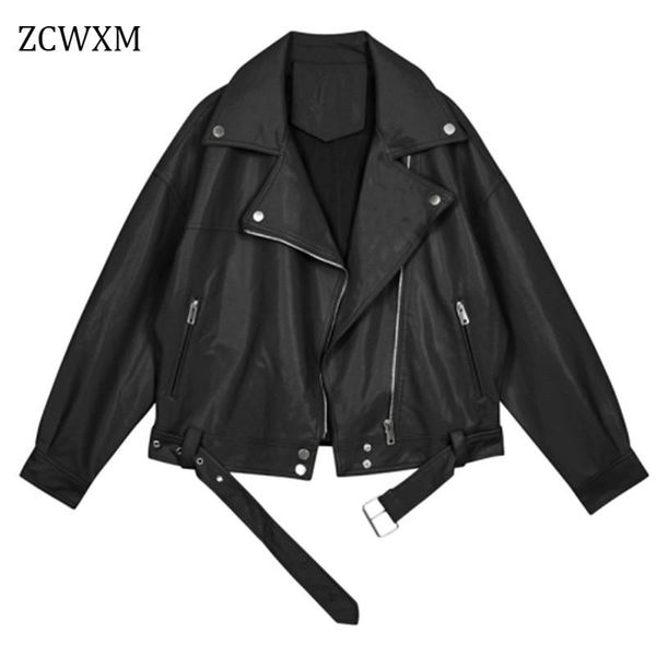 women's leather & faux zcwxm spring women pu motorcycle jacket with belt lapel female solid color jackets ladys loose casual, Black
women's leather & faux zcwxm spring women pu motorcycle jacket with belt lapel female solid color jackets ladys loose casual, Black