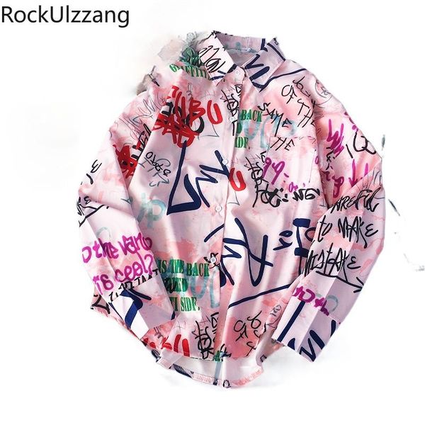 women's blouses & shirts fall long sleeve button turndown neck fashion graffiti letter harajuku streetwear chiffon shirt women ladies c, White
women's blouses & shirts fall long sleeve button turndown neck fashion graffiti letter harajuku streetwear chiffon shirt women ladies c, White