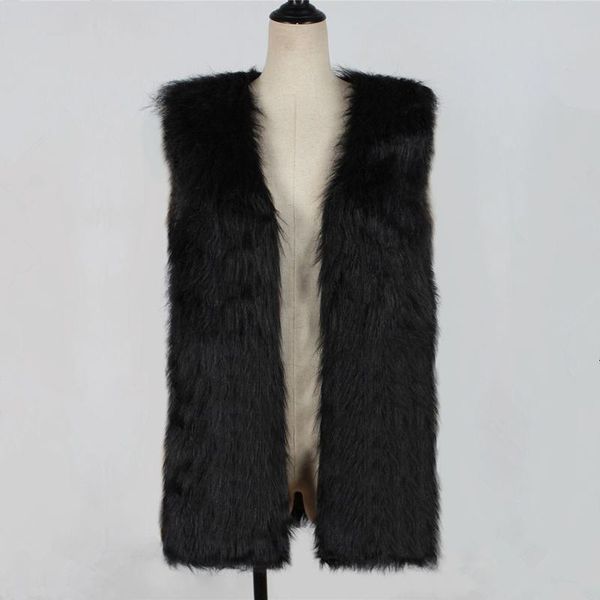 women's fur & faux fashion sleeveless vest women autumn winter thick warm plush tank female luxury slim coat s-3xl, Black
women's fur & faux fashion sleeveless vest women autumn winter thick warm plush tank female luxury slim coat s-3xl, Black