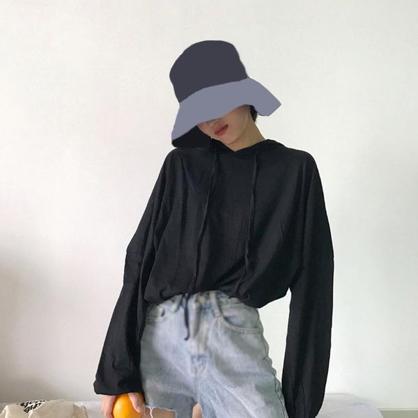 women's hoodies & sweatshirts spring autumn all match hooded fashion loose solid thin women sweatshirt drawstring daily wear long sleev, Black
women's hoodies & sweatshirts spring autumn all match hooded fashion loose solid thin women sweatshirt drawstring daily wear long sleev, Black