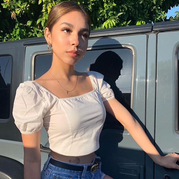 women's t-shirt 2021 white crop vintage square collar short puff sleeve wrap bustier summer backless tees streetwear clothes
women's t-shirt 2021 white crop vintage square collar short puff sleeve wrap bustier summer backless tees streetwear clothes
