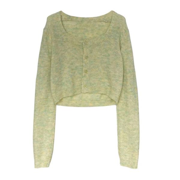 women's knits & tees spring style variegated small cardigan, simple and thin square neck short knit sweater, White
women's knits & tees spring style variegated small cardigan, simple and thin square neck short knit sweater, White