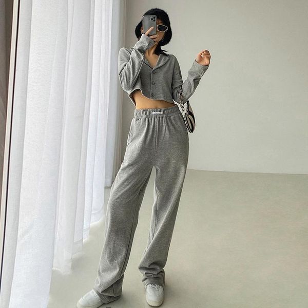 women's two piece pants casual high waist tracksuit spring solid korean running women cotton workout ensemble femme sets de50ctz, White
women's two piece pants casual high waist tracksuit spring solid korean running women cotton workout ensemble femme sets de50ctz, White
