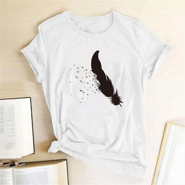 funny printed feather and men t shirt women short sleeve summer tees camiseta mujer dropshipping clothes, White;black
funny printed feather and men t shirt women short sleeve summer tees camiseta mujer dropshipping clothes, White;black