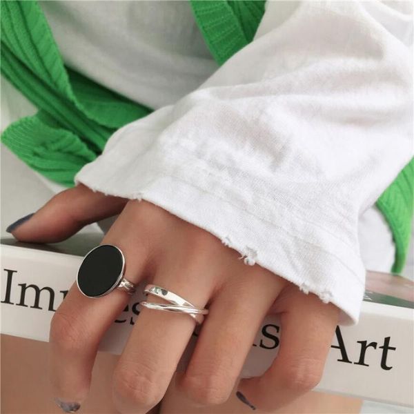 cluster rings fashion black drop glaze oval shaped opening for women 925 sterling silver creativity jewelry party gifts sar170, Golden;silver
cluster rings fashion black drop glaze oval shaped opening for women 925 sterling silver creativity jewelry party gifts sar170, Golden;silver