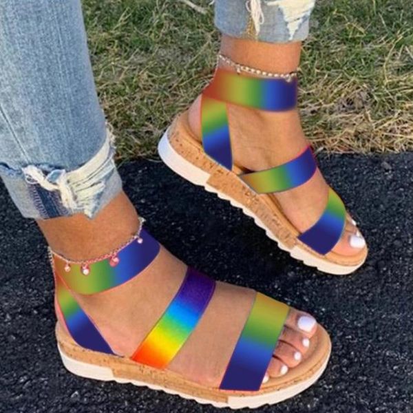 dress shoes summer 2021 large size 35-43 thick bottom women's sandals rainbow color one-line open-toe casual women, Black
dress shoes summer 2021 large size 35-43 thick bottom women's sandals rainbow color one-line open-toe casual women, Black