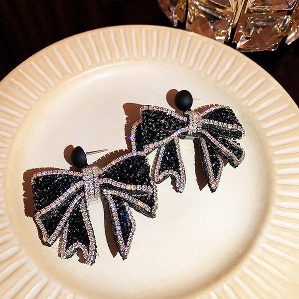 dangle & chandelier korean style black bowknot earrings for women square earring rhinestone weddings party jewelry accessories, Silver
dangle & chandelier korean style black bowknot earrings for women square earring rhinestone weddings party jewelry accessories, Silver