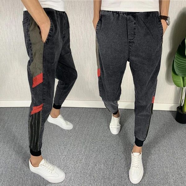 men's jeans fashion 2021 slim casual pants social spirit guy korean lattice beam trendy teenagers pencil, Blue
men's jeans fashion 2021 slim casual pants social spirit guy korean lattice beam trendy teenagers pencil, Blue
