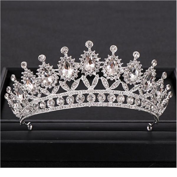 rhinestone crystal crown silver color tiara wedding crown headband bridal hair accessories party princess crow qylgxg
rhinestone crystal crown silver color tiara wedding crown headband bridal hair accessories party princess crow qylgxg