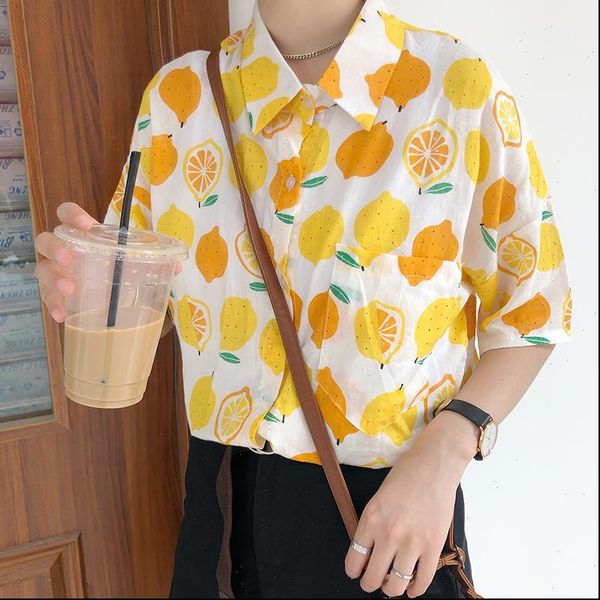 2021 women shirt summer shirts kawaii lovely retro casual loose fruit print female sweet punk tunic for womens top, White
2021 women shirt summer shirts kawaii lovely retro casual loose fruit print female sweet punk tunic for womens top, White