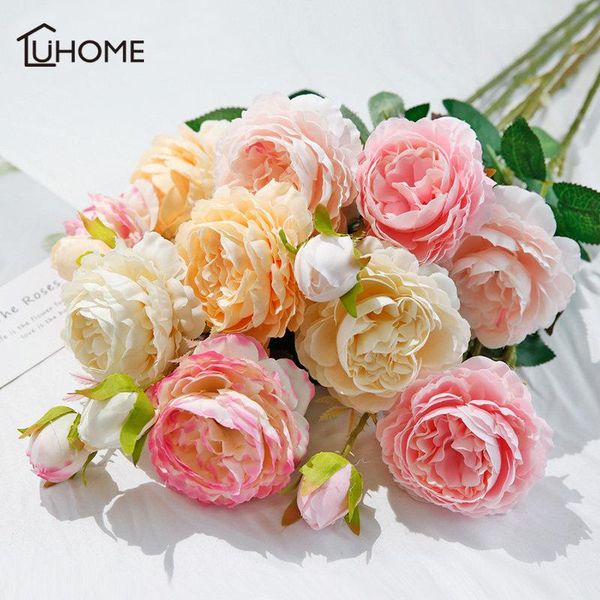 5pcs/lot beautiful peony artificial silk flowers small bouquet flores home party wedding decoration flower home table decoration
5pcs/lot beautiful peony artificial silk flowers small bouquet flores home party wedding decoration flower home table decoration