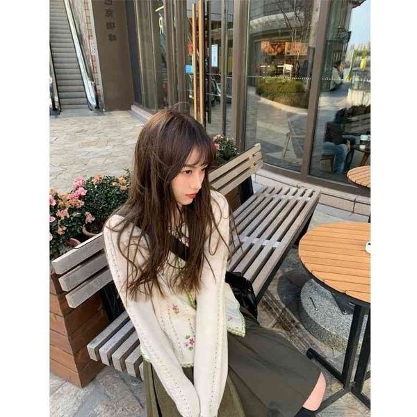 french cream cardigan sweater knitted coat female 2021 spring and autumn girlfriends new style with sweet top, Black
french cream cardigan sweater knitted coat female 2021 spring and autumn girlfriends new style with sweet top, Black