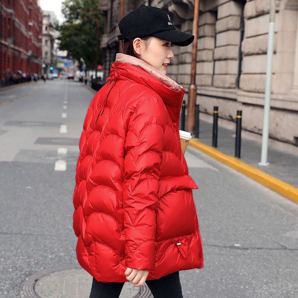 women 2021 winter fashion new white duck jacket female stand collar casual loose down coat thick warm parka outerwear a6559eii, Black
women 2021 winter fashion new white duck jacket female stand collar casual loose down coat thick warm parka outerwear a6559eii, Black