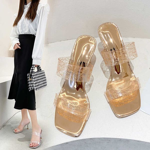 summer high heels women shoes fashion transparent heels hollow breathable slippers square toe female clear heels slides 210715, Black
summer high heels women shoes fashion transparent heels hollow breathable slippers square toe female clear heels slides 210715, Black