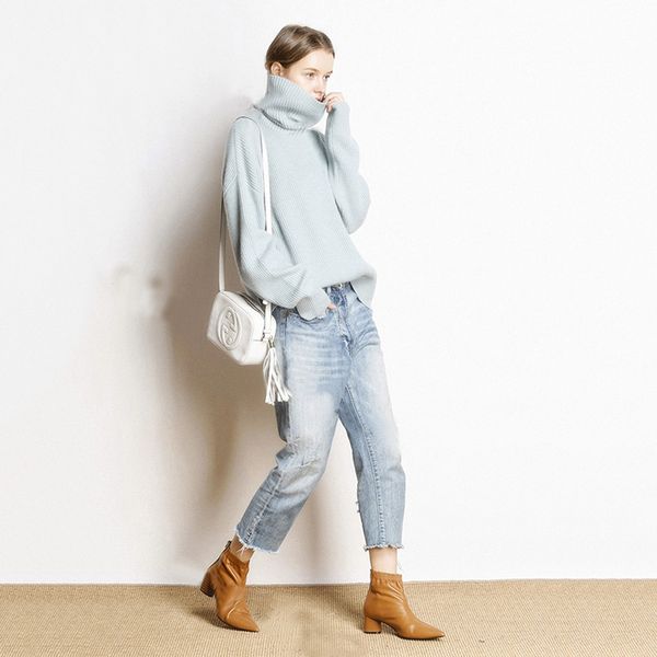 new high collar solid color sweaters long sleeve loose lazy style wool base shirt winter cold protection thickened inner wear high-temperatu, White
new high collar solid color sweaters long sleeve loose lazy style wool base shirt winter cold protection thickened inner wear high-temperatu, White