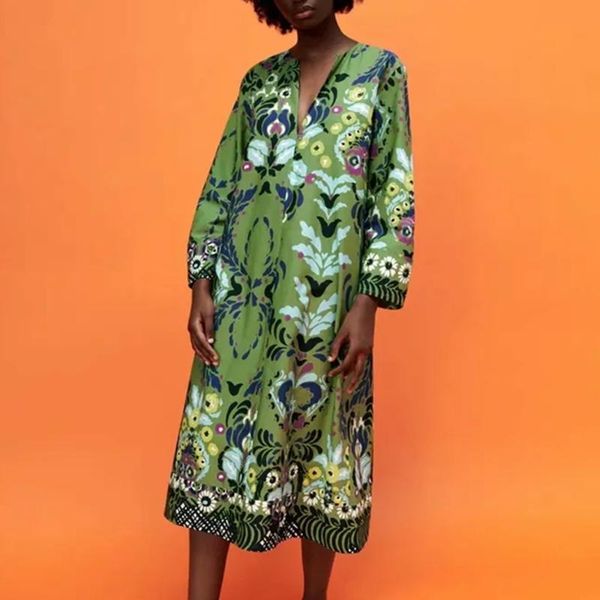 casual dresses 2021 summer women french style vintage print poplin long dress loose straight sleeve v neck retro ladies midi, Black;gray
casual dresses 2021 summer women french style vintage print poplin long dress loose straight sleeve v neck retro ladies midi, Black;gray