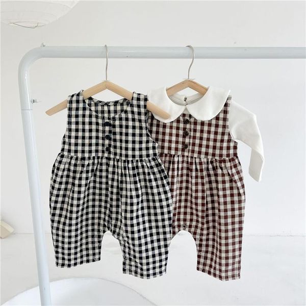jumpsuits spring autumn baby clothes plaid sleeveless for girl loose cotton overalls toddler clothing set, Blue
jumpsuits spring autumn baby clothes plaid sleeveless for girl loose cotton overalls toddler clothing set, Blue
