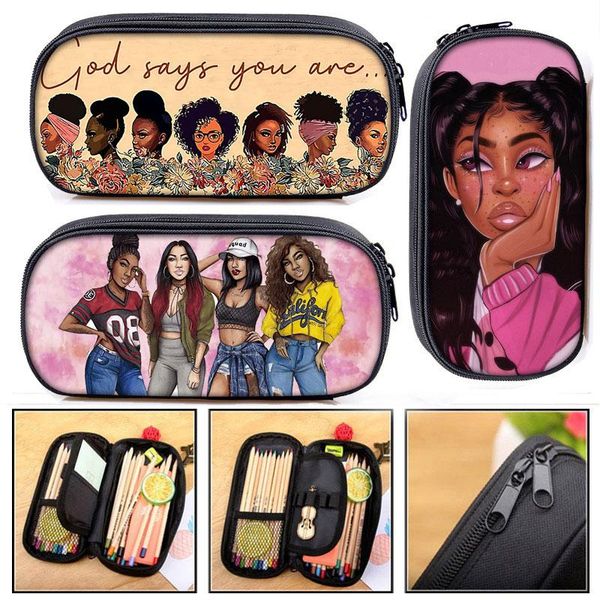 black african girls cosmetic case kids pencil bag god says you are printing pencil box school supplies children stationery box
black african girls cosmetic case kids pencil bag god says you are printing pencil box school supplies children stationery box