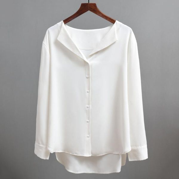 early autumn new shirt han fanyu lazy wind french chiffon shirt female long sleeve loose spring and summer v-neck, White
early autumn new shirt han fanyu lazy wind french chiffon shirt female long sleeve loose spring and summer v-neck, White