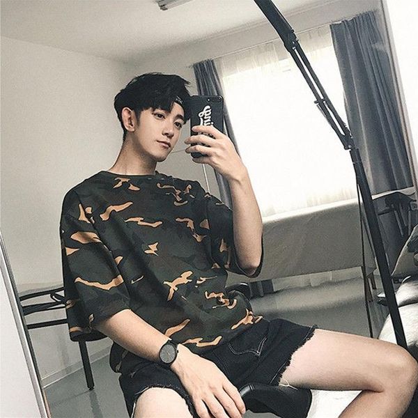 men's t-shirts summer camouflage short-sleeved round neck t-shirt male trend students loose large size five-point sleeves shirt, White;black
men's t-shirts summer camouflage short-sleeved round neck t-shirt male trend students loose large size five-point sleeves shirt, White;black
