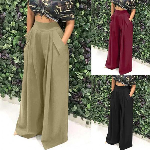 women's pants & capris womens fashion wide leg elastic waist loose casual long trousers vintage pleated office pant plus size pantalon, Black;white
women's pants & capris womens fashion wide leg elastic waist loose casual long trousers vintage pleated office pant plus size pantalon, Black;white