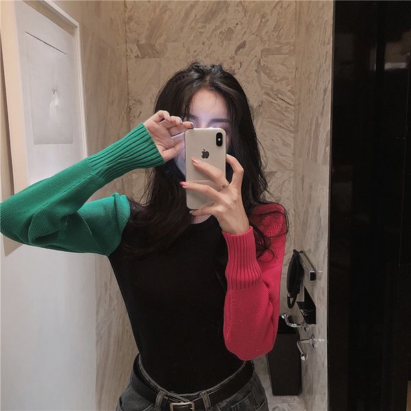 2021 new color block pullover women colorful winter jumpers knitwear casual r sweater fall brt2, White;black
2021 new color block pullover women colorful winter jumpers knitwear casual r sweater fall brt2, White;black