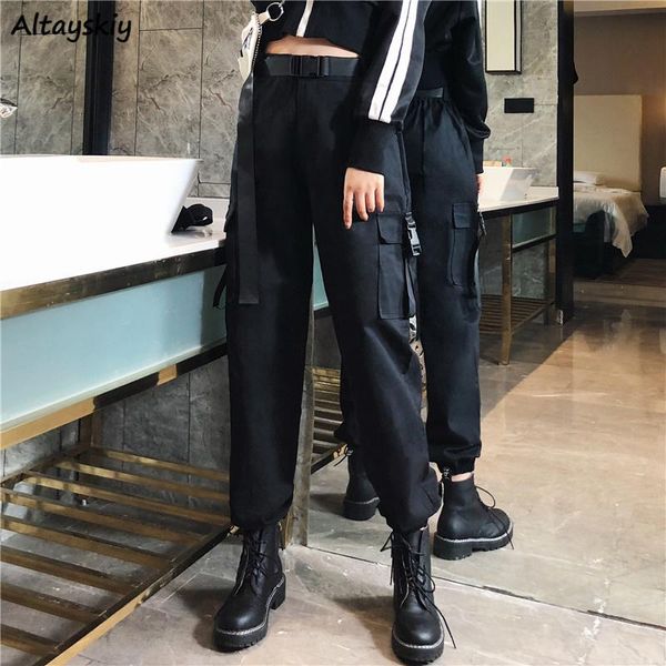 women's pants & capris cargo women harajuku pockets elastic waist street wear trendy womens trousers all-match loose chic high kpop fem, Black;white
women's pants & capris cargo women harajuku pockets elastic waist street wear trendy womens trousers all-match loose chic high kpop fem, Black;white