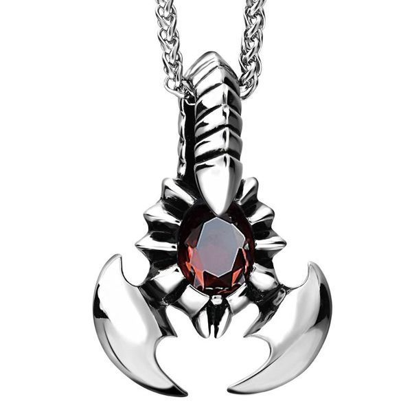 pendant necklaces vintage punk style scorpion pendants with red cz stone never fade 316l stainless steel jewerly for men gift, Silver
pendant necklaces vintage punk style scorpion pendants with red cz stone never fade 316l stainless steel jewerly for men gift, Silver