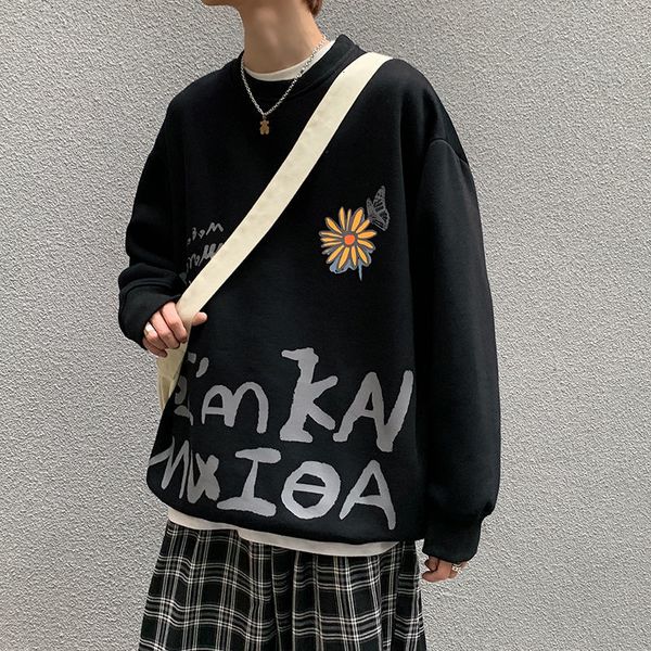 2021 new men's fashion trendy round neck hoodies printing long sleeve coats youth pullover loose casual cotton sweatshirts m-2xl xpim, Black
2021 new men's fashion trendy round neck hoodies printing long sleeve coats youth pullover loose casual cotton sweatshirts m-2xl xpim, Black
