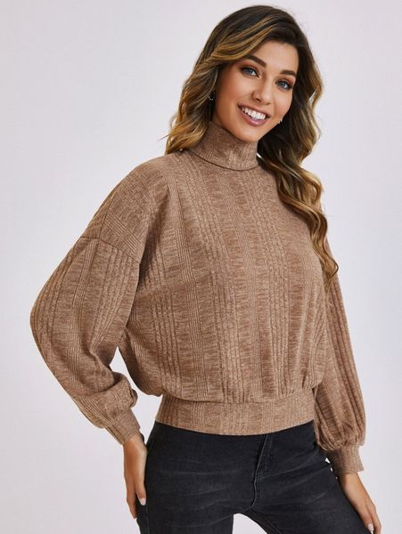 turtleneck ribbed knit drop shoulder pullover 08wc#, White;black
turtleneck ribbed knit drop shoulder pullover 08wc#, White;black