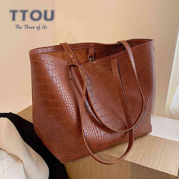 shopping bags alligator pattern women casual tote handbag larger capacity female shoulder bag grain lady travel 220310
shopping bags alligator pattern women casual tote handbag larger capacity female shoulder bag grain lady travel 220310