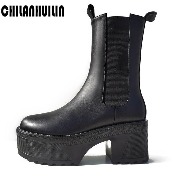 boots autumn winter shoes elastic cow leather woman ankle high heels black thick platform riding ladies street
boots autumn winter shoes elastic cow leather woman ankle high heels black thick platform riding ladies street