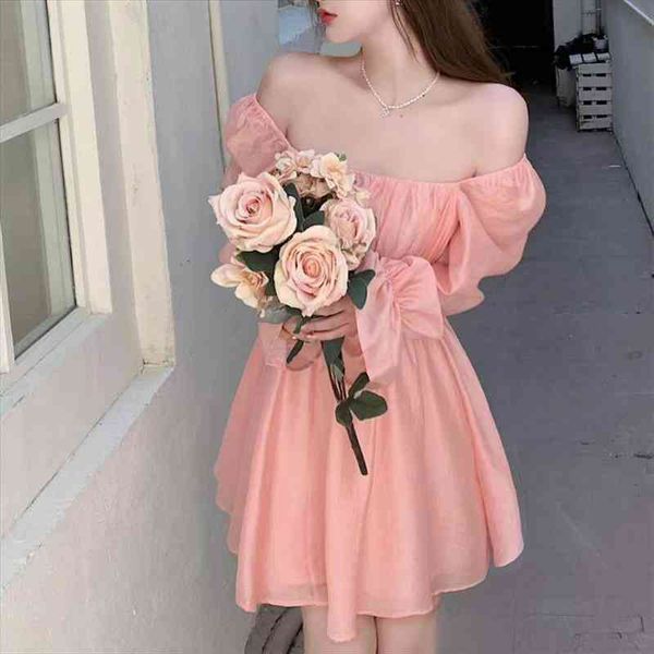 pink sweet elegant princess womens dresses casual korean slim long sleeve fairy female backless design vintage, Black;gray
pink sweet elegant princess womens dresses casual korean slim long sleeve fairy female backless design vintage, Black;gray