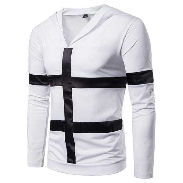 men's t-shirts mens autumn winter two color decorative stitching fashion tshirts design men hooded tshirt clothing 3 colour, White;black
men's t-shirts mens autumn winter two color decorative stitching fashion tshirts design men hooded tshirt clothing 3 colour, White;black