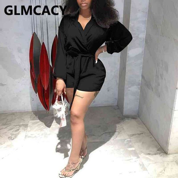 long sleeve notched lapel elegant loose playsuit casual solid rompers 210702, Black;white
long sleeve notched lapel elegant loose playsuit casual solid rompers 210702, Black;white