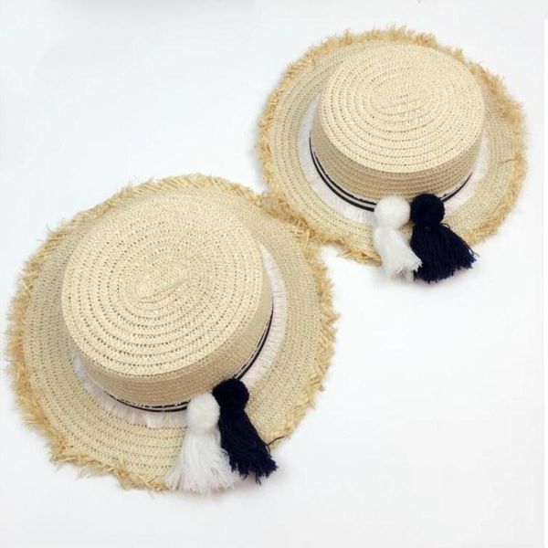 stingy brim hats seioum fashion flat straw boater for summer women men wide beach sun with big tassels unique design hat, Blue;gray
stingy brim hats seioum fashion flat straw boater for summer women men wide beach sun with big tassels unique design hat, Blue;gray