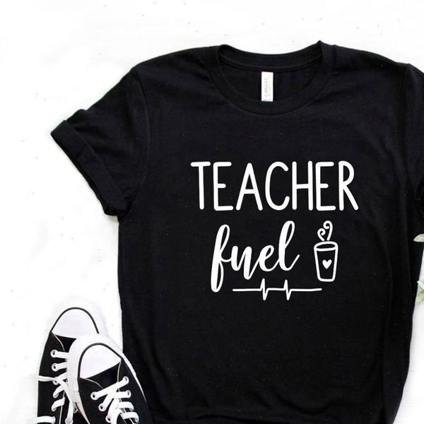 women t shirt teacher fuel coffee print tshirt women short sleeve o neck loose t shirt ladies causal tee shirt clothes, White
women t shirt teacher fuel coffee print tshirt women short sleeve o neck loose t shirt ladies causal tee shirt clothes, White