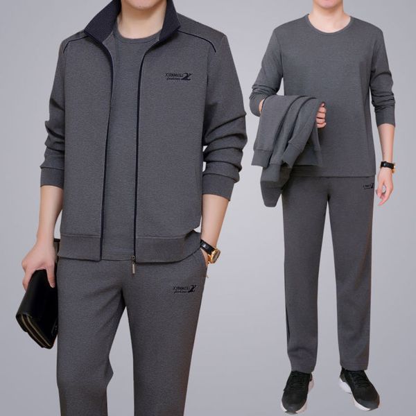 middle aged and elderly leisure suit 40-year-old 50 father's autumn three piece set middle-aged men's sportswear, Gray
middle aged and elderly leisure suit 40-year-old 50 father's autumn three piece set middle-aged men's sportswear, Gray
