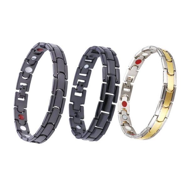 charm bracelets 1 pcs women men magnetic magnet bracelet chain alloy health care anti-snoring aic88, Golden;silver
charm bracelets 1 pcs women men magnetic magnet bracelet chain alloy health care anti-snoring aic88, Golden;silver