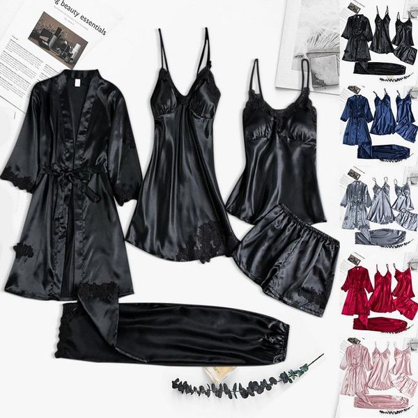 women's sleepwear female robes women nightwear pajama set lace nightgown and robe bathrobe bride home wear night suit, Black;red
women's sleepwear female robes women nightwear pajama set lace nightgown and robe bathrobe bride home wear night suit, Black;red