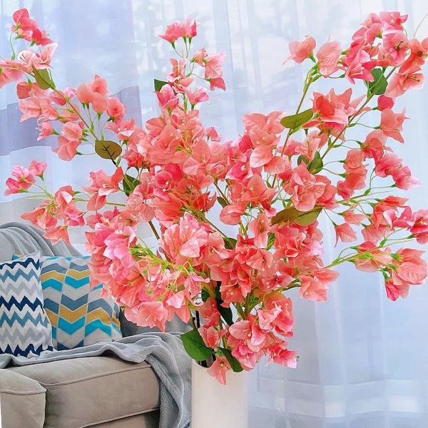 decorative flowers & wreaths artificial silk bougainvillea branches faux floral stems long plant 45"
decorative flowers & wreaths artificial silk bougainvillea branches faux floral stems long plant 45"