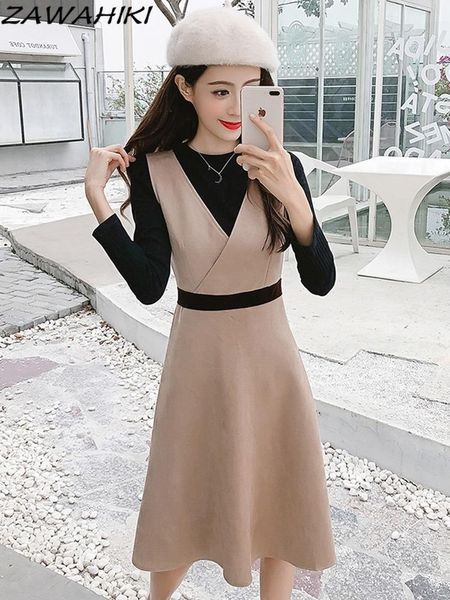 casual dresses zawahiki dress female autumn and winter a line french style v neck sleeveless solid fashion high waist temperament, Black;gray
casual dresses zawahiki dress female autumn and winter a line french style v neck sleeveless solid fashion high waist temperament, Black;gray