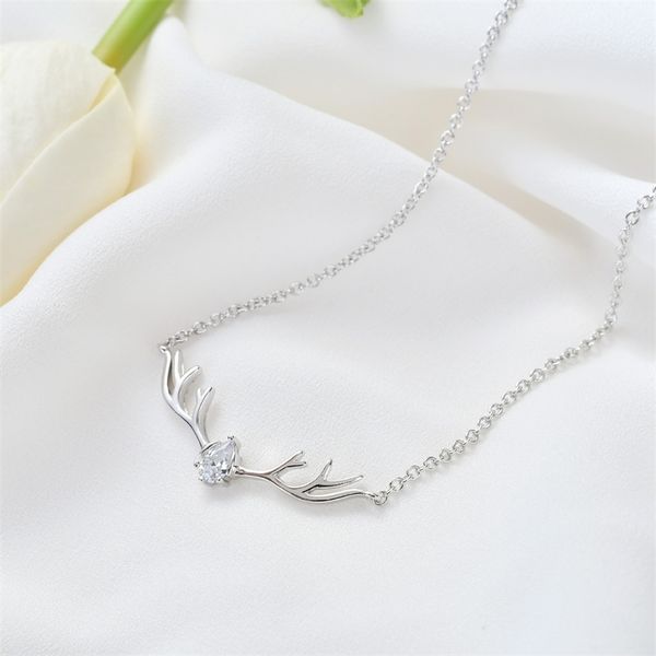 all the way you have antler necklace clavicle chain korean fashion simple elk temperament forest department female student gift, Silver
all the way you have antler necklace clavicle chain korean fashion simple elk temperament forest department female student gift, Silver