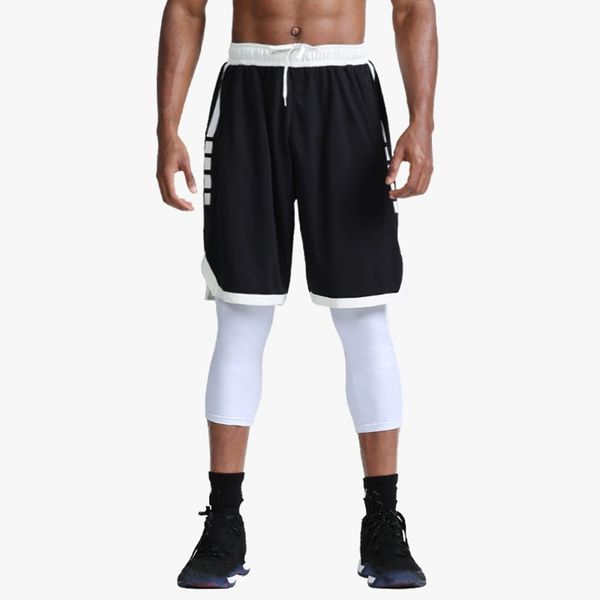 men's sportswear shorts summer quick-dry breathable running casual basketball shorts fitness medium pants, White;black
men's sportswear shorts summer quick-dry breathable running casual basketball shorts fitness medium pants, White;black