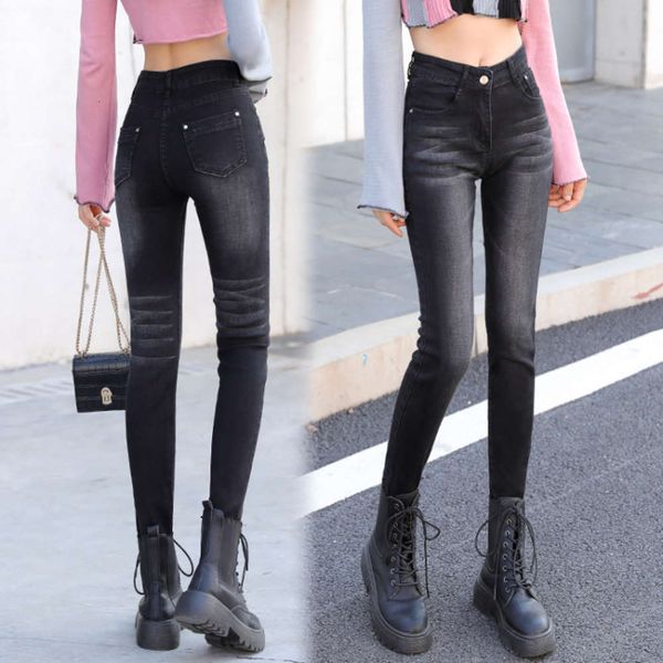 20212020 waist jeans women's autumn new elastic slim high school students' casual pencil leggings, Blue
20212020 waist jeans women's autumn new elastic slim high school students' casual pencil leggings, Blue