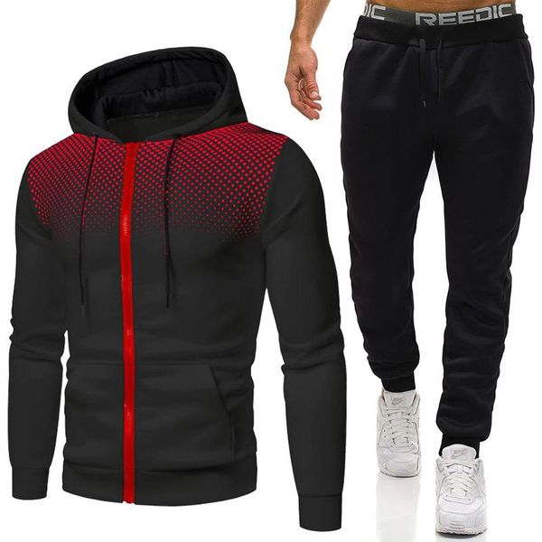 jogging clothing men's set casual autumn hoodies + pants tracksuit sportswear long hooded with zipper sweatshirts harajuku male clothes, Black;red
jogging clothing men's set casual autumn hoodies + pants tracksuit sportswear long hooded with zipper sweatshirts harajuku male clothes, Black;red