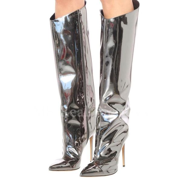 boots nightclub ladies demonia candy color mirror leather women knee high heels stilettos runway shoes botas mujer, Black
boots nightclub ladies demonia candy color mirror leather women knee high heels stilettos runway shoes botas mujer, Black