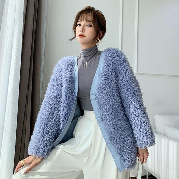 women's fur & faux winter women coat female thick warm fake fleece jacket ladies fashion v-neck solid casual loose overcoat l880, Black
women's fur & faux winter women coat female thick warm fake fleece jacket ladies fashion v-neck solid casual loose overcoat l880, Black
