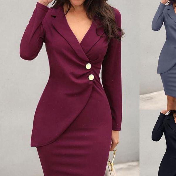 women one piece blazer dress office lady formal dress lady lapel bodycon button long sleeve business midi dress female outfits, Black
women one piece blazer dress office lady formal dress lady lapel bodycon button long sleeve business midi dress female outfits, Black