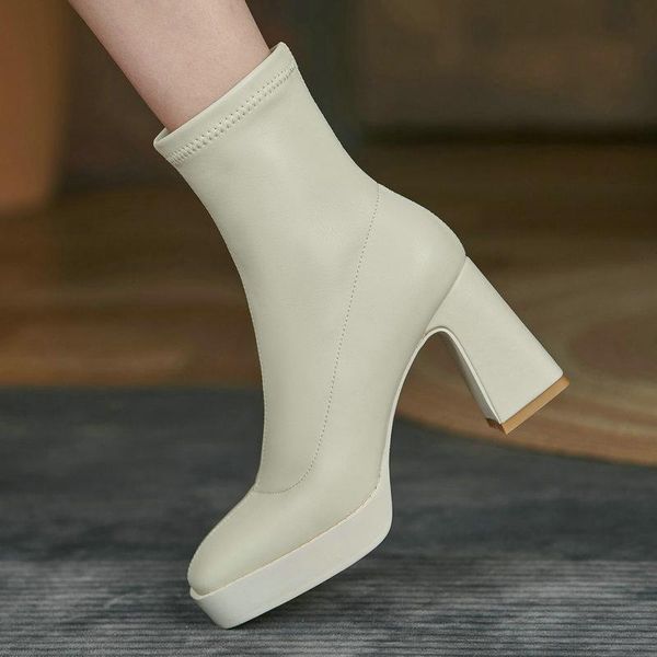 boots 2021 fall winter office lady ankle square toe women's genuine leather high heels shoes woman, Black
boots 2021 fall winter office lady ankle square toe women's genuine leather high heels shoes woman, Black